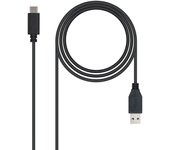 Nanocable - USB 3.1, 1m cable USB USB 3.2 Gen 2 (3.1 Gen 2) USB C USB A Negro 10.01.4001