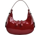 Bolso de Mano Mujer Fiesta Bolso Pequeño Piel Bolso de Hombro Mujer Movil Bolso Bandolera Pequeña Bolsa Mujer Verano Bolso Media Luna Dumpling Boda Ceremonia Cuero Bolsos Cartera