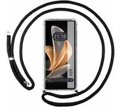 Funda Colgante Transparente para Vivo V29 5G con Cordon Negro