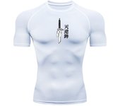 Printed Men's Athletic Compression Shirts Athletic Quick Dry Breathable Rash Guard Athletic Tight Workout Tops Summer Men