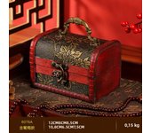 Wooden crystal packaging box Hot-selling antique retro wooden box Green stone Yuan Datou jewelry storage box