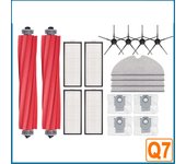 Hepa Filter Dust Bag For Roborock Q7 Max,Q7 Max+,Q7 Plus,T8 Robot Vacuum Cleaner Main Side Brush Mop Cloth Dust Bag Spare Parts
