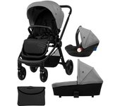 Asalvo Carrito Trío Gris Genius 2 Nube – Comodidad, Estilo y Versatilidad para tu Bebé