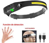 COB LED Headlight Flashlight 3 Mode USB Rechargeable HeadLamp Hiking Camping Lamp