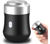 Mini Afeitadora eléctrica portátil para hombres, máquina de afeitar rotativa, recargable, impermeable IPX7, viajes, hogar, uso de un botón