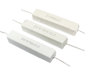 5PCS 20W 5% Ceramic Cement Resistor 0.1R 0.2 0.25 0.5 1 2 3 4.7 10 20 50 100 Ohm 3R 12R 27R 100R 180R 220R 1K 2.2K 4.7K 8.2K 10K