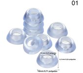 10pcs Clear Soft Furniture Chair Table Feet Leg Bottom Non-slip Anti-skid Glides Wooden Floor Protector Non-noise Screw on Pad