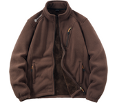 Winter Man Fleece Thickening Stand Collar Jackets New Multiple Pockets Solid Color Keep Warm Coats Outdoors Windproof Tops Man