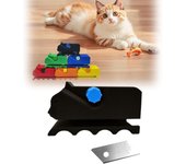Cortador creativo de tableros rascadores para gatos, cortador de cartón para rascadores, herramienta manual para cortar cartón y crear tableros rascadores, camas y accesorios para gatos (negro)