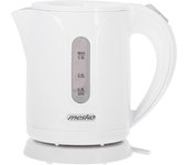 Mesko MS1376 Hervidor Agua Eléctrico, 0,8 L, Resistencia Oculta, Inalámbrico, Apagado Automático, Base 360º, 1600W, Blanco