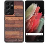 Tumundosmartphone Funda Gel Tpu para Samsung Galaxy S21 Ultra 5G diseño Madera 03 Dibujos