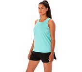 ASICS  20121D171 400 VERDE CAMISETA Mujer deporte Poliester técnico  deporte running trainning verano TIRANTES