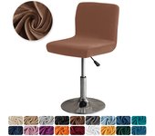 MA Fundas para sillas de Bar de Color sólido, fundas para asientos de taburete de Bar con respaldo corto de Jacquard, fundas para sillas de comedor de tamaño pequeño para banquetes de Hotel，oficina, Hotel, fiesta, sala de estar