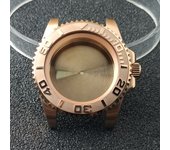 High-quality Silvery Black Case have inner ring 40.5mm watch men's case FIT NH34 NH35 NH36 movement Automtaic Watch Box