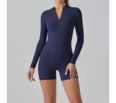 Yoga Set Women's Jumpsuits One-Piece Suit Zipper Long Sleeve Gym Push Up Workout Clothes Fitness Bodysuit Sportswear Tracksuit