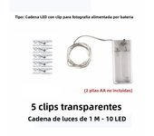 Photo Clips LED String Lights Battery Operated Garland Fairy Lights Decoration for Christmas Home Party Wedding Decor