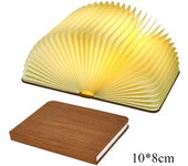 3D LED Book Light USB Rechargeable Night Light 3 Colors Foldable Table Lamp Creative LED Magnetic Lamp Portable Desk Lighting