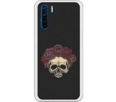 Funda compatible con Oppo A91 - Reno 3 - tatoo calavera mexicana dotwork
