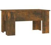 vidaXL Mesa de centro madera de ingeniería 79x49x41 cm Blanco, Negro, Roble Sonoma Mesita de Salón o Comedor o Auxiliar Mesa de Café Meuble Salón
