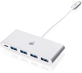Iogear IOGEAR GUD3C03 Nodo - Concentrador USB-C con 4 Puertos USB-A, Lector de Tarjetas Sd/microsd, Ethernet Gigabit y Aluminio de Alta Calidad