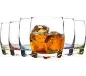 Shoppe house - Set de 6 Vasos para Agua, Whisky , 290 ml, Multicolor
