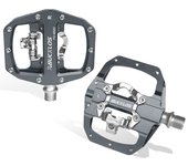 2023 New BUCKLOS Mountain Bike Pedals PD-M680 Dual Function Flat&Lock Pedals Fit Shimano SPD 9/16'' Aluminum MTB Pedal Bike Part