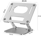 Phone Tablet Stand Adjustable Aluminum Alloy Laptop Tablet up to 17 "Laptop Portable Folding Cooling Stand For Macbook iPad Asus