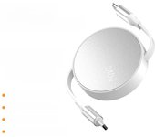100/240W PD USB Type C To C Cable Retractable Fast Charging USB C Cable For iphone 15 Huawei Xiaomi Samsung MacBook Data Wire