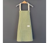 Hemp Apron Striped Cotton Household Japanese Aprons For Cleaning Cooking Baking With Large Pocket Cute Women's Apron Overalls
