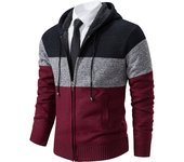 Autumn And Sinter Men's New Coat Fashion Baseball Shirt Grab Fleece Warm Casual Sweater Zipper Cardigan Trend Color Sweater
