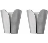 Soporte para paños de cocina Gancho adhesivo Gancho de pared Soporte para toallas de cocina SUS304 Soporte para paños de cocina de acero inoxidable Gancho para perchero de baño Ganchos 2 piezas Girasol cepillado moderno