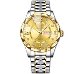 BINBOND Top Brand Luxury Man Wristwatch Waterproof Luminous Date Week Men Watches Stainless Steel Quartz Men's Watch Male reloj