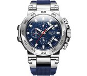 LIGE Waterproof Watch Men Silicone Sport Military Watch For Men Fashion Automatic Date Men's Quartz Wristwatches Reloj Hombre