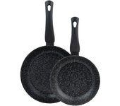 Juego de 2 sartenes Ø20Ø24cm en aluminio forjado Ibon Black San Ignacio