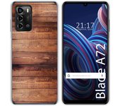 Funda Silicona para ZTE Blade A72 diseño Madera 02 Dibujos