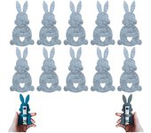 2025 Nuevo regalo de porta billetes de conejo de Pascua, clip de dinero de conejo de Pascua, relleno de canasta de Pascua, regalo de Pascua para niños/adolescentes/familia, 14 colores (10 piezas-C)