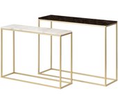 Adda Home - Set 2 Consolas Metal Marmol 100x30x75 91x26x66cm