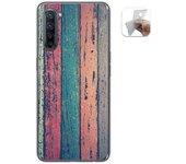 Tumundosmartphone Funda Gel Tpu para Oppo Find X2 Lite diseño Madera 10 Dibujos
