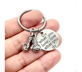 1Pc Never Give Up Boxing Keychain Boxing Gloves Charm Keyring Inspirational Gifts for Men Women