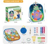 Juguete deportivo sensorial interactivo para padres e hijos al aire libre con objetivo de lanzar pelotas adhesivas y saco de arena tres en uno