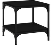 vidaXL Mesa auxiliar de madera contrachapada 40x40x40 cm Negro, Roble Sonoma, Roble ahumado Mesita de Salón o Comedor o Auxiliar Mesa de Café Meuble Salón