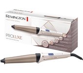Remington Rizador de pelo PROluxe, ondulador de pelo con barril de 25-38 mm, rizos grandes y ondas suaves, peinados duraderos, cerámica, temperatura hasta 210°c, digital - ref. CI91X1