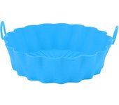 Revestimiento para freidora de aire de 7,5 pulgadas de grado alimenticio que evita que se pegue, olla de silicona reutilizable para freidora de aire para reemplazar el papel de pergamino