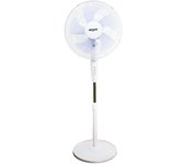Bastilipo - Tenerife - Ventilador de Pie Redondo, 45 W, Plástico, 3 Velocidades, Blanco