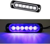 1x Universal Car Truck LED Flash Light Strobe 12V 24V 6LED Bar Light Side Light Vehicle Emergency Warning Lamp