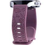 20mm 22mm Floral Engraved Band for Samsung Galaxy Watch 6/5/4 40mm 44mm for Huawei GT 3 Pro Silicone  Strap 5 Pro 45mm Active 2