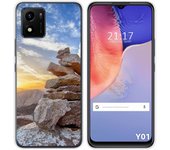 Funda Silicona para Vivo Y01 diseño Sunset Dibujos