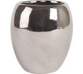 Vaso de Baño Dakhla MSV - Bonito Diseño - Cerámica Plata - Ø9 X 9 5 Cm - Gris