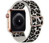 Fashion Leopard Print Nylon Adjustable Strap For Iwatch Band 42mm 46mm 49 45 44 42 41 40 38 For Iwatch Series Ultra 10 9 8 7 SE