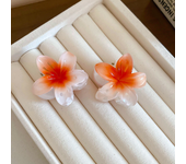 Dopamine Gradient Egg Flower Acrylic Shark Claws for Women Sweet Grab Shark Clips Ponytail Hair Clip for Girls Beach Vacation